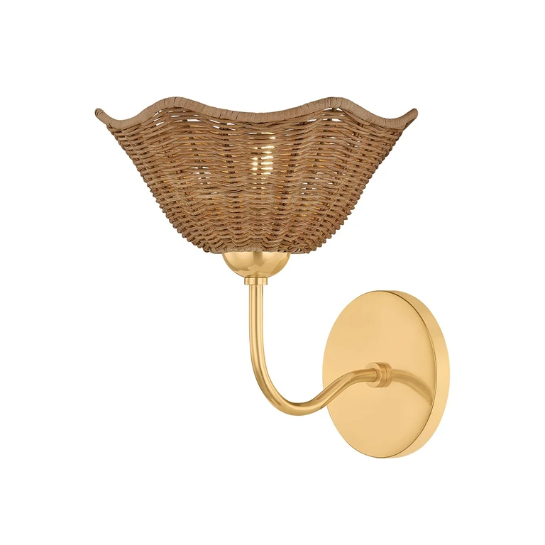 Aged Brass Wall Sconce from the Kehlani Collection