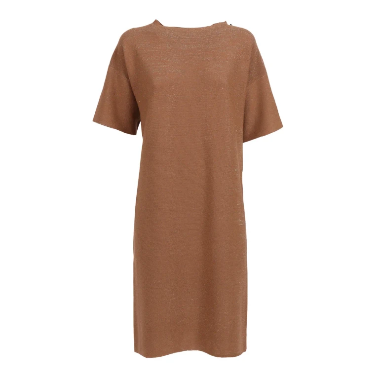 Fabiana Filippi Lurex Cotton Wool Sack Knit Dress