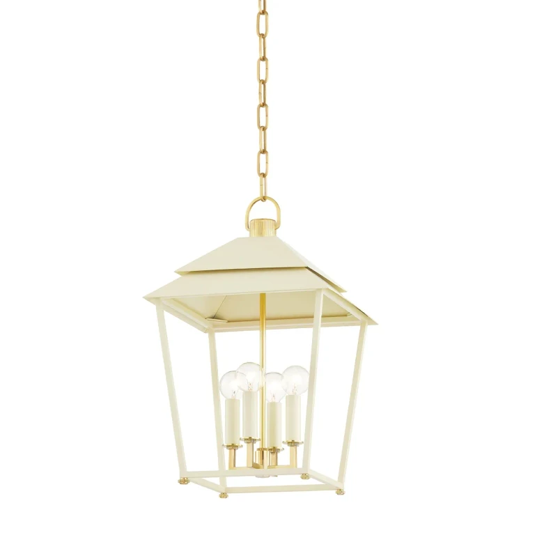 Aged Brass Four Light Lantern from the Natick Collection