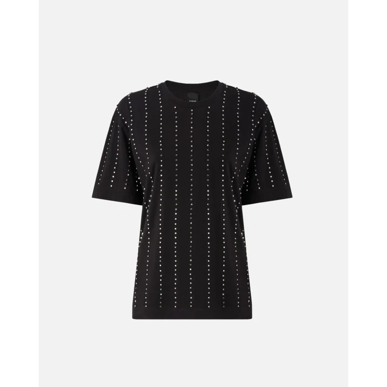 Pinko T-shirt à rayures bijoux XS