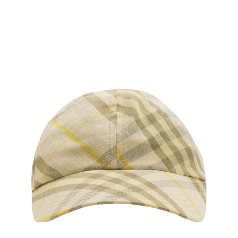 Burberry Check Printed Cotton Baseball Cap