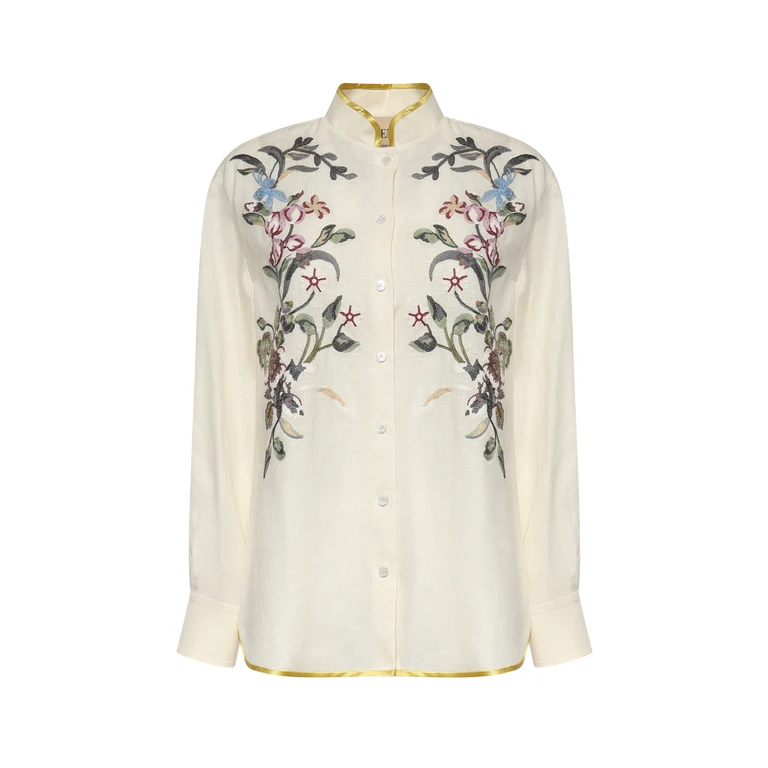 Valentino Garavani Shirts White Linen - Women