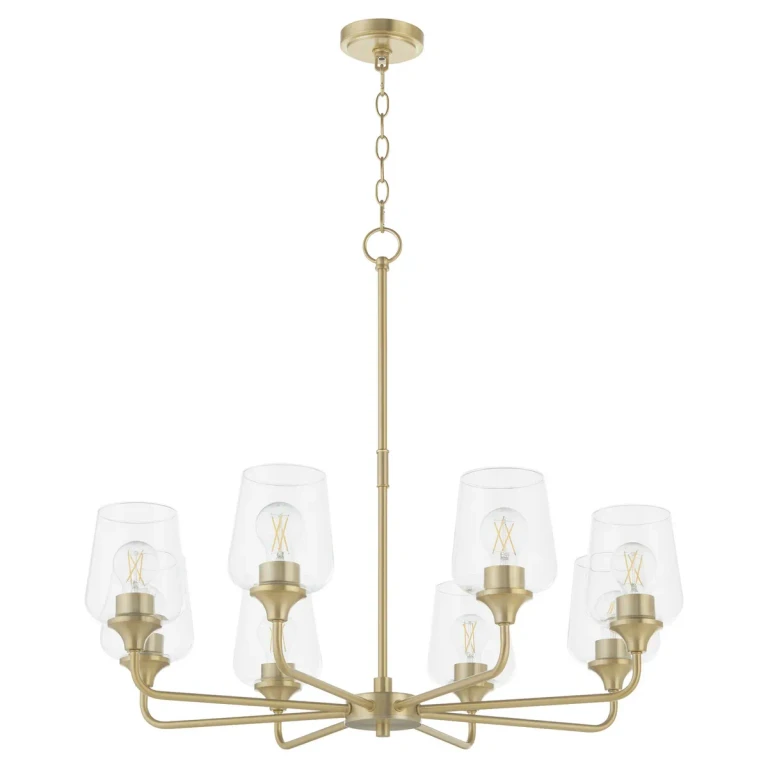 Aged Brass Chandelier from the Raymond Collection