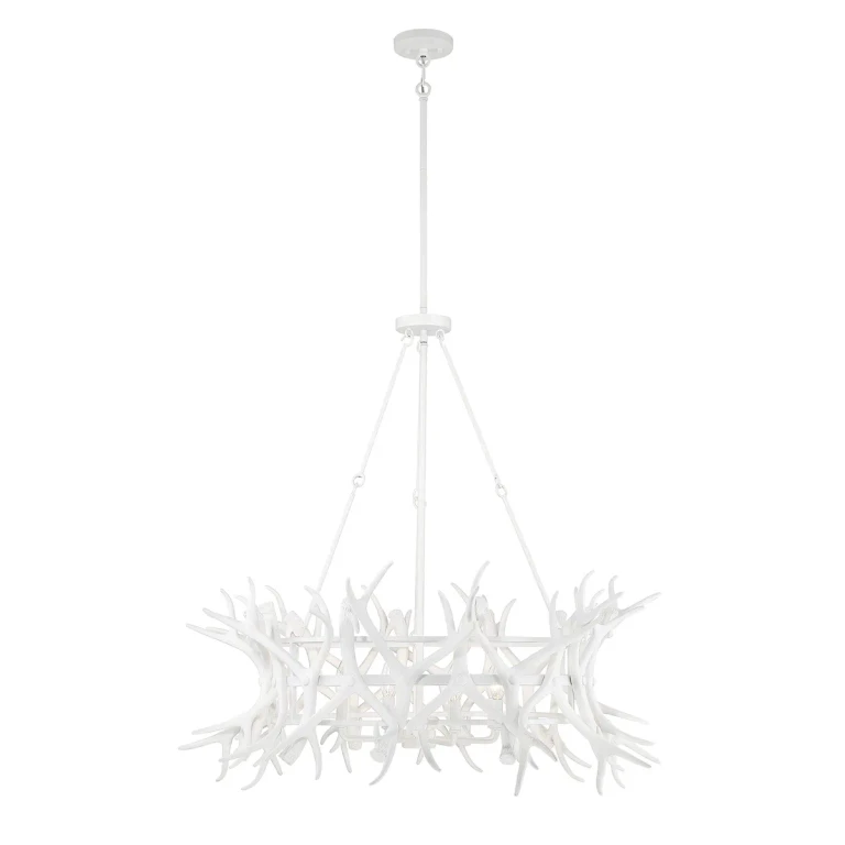 Daniels 8-Light Chandelier in Matte White