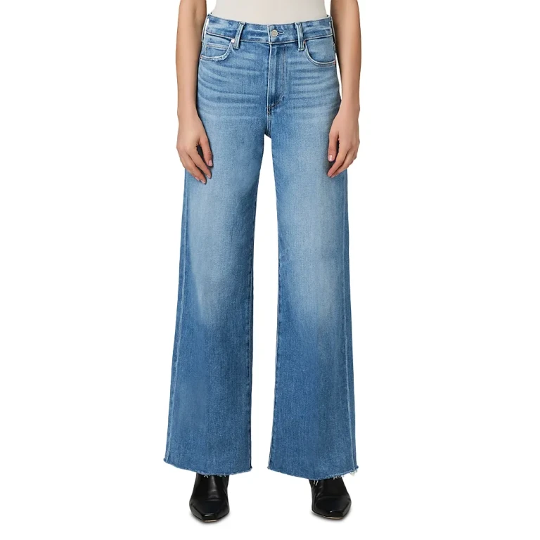 Paige Anessa High Rise Wide Leg Jeans in Mesmerize