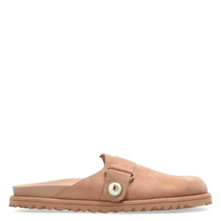 Jimmy Choo Fayence Suede Pearly Mules