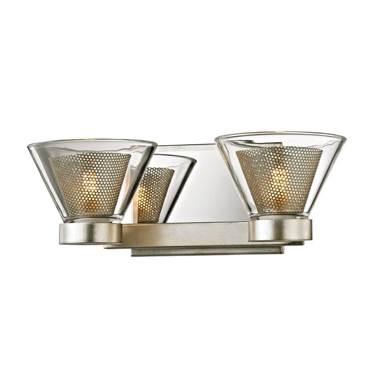 Troy Wink 2-Light 13" Bathroom Vanity Light in Silver Leaf