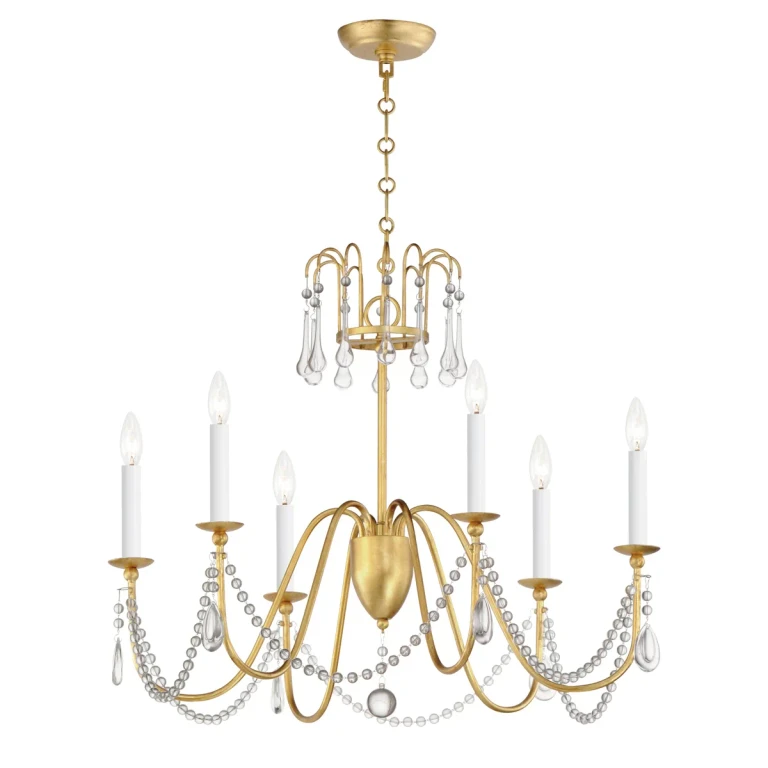 Plumette 6-Light Chandelier with Crystal