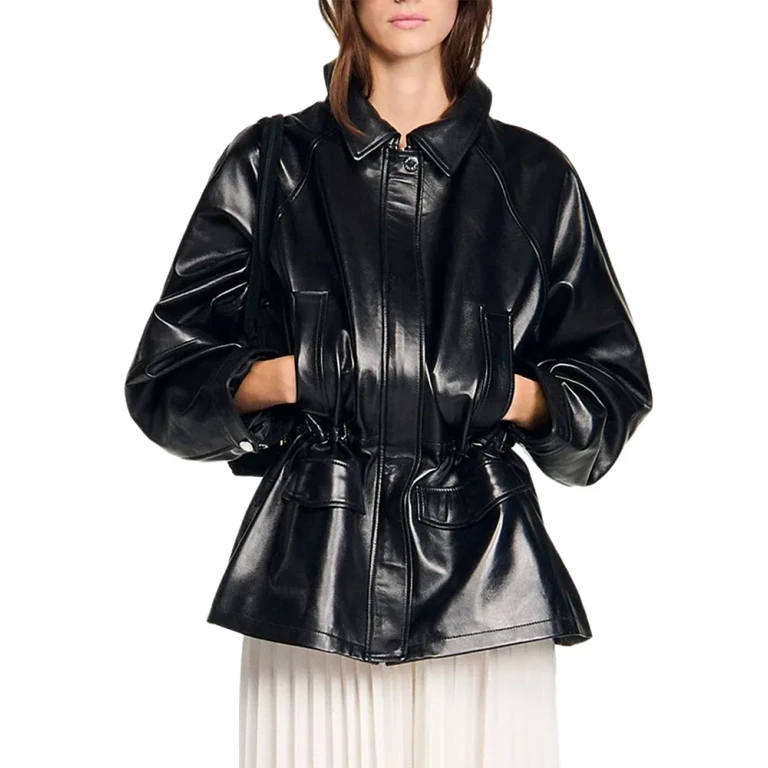 Sandro Leather Ashley Jacket