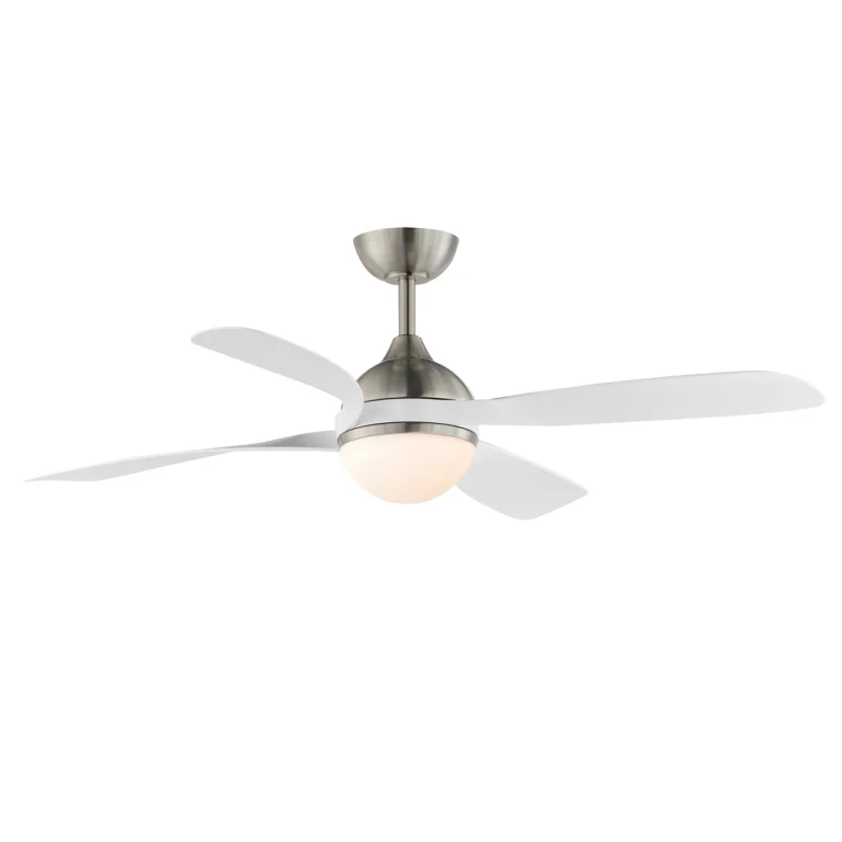 Satin Nickel 52" Ceiling Fan from the Bola Collection