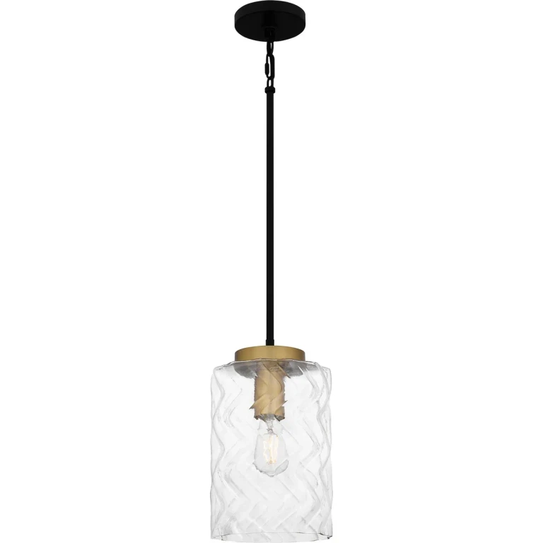 Matte Black One Light Mini Pendant from the Carly Collection