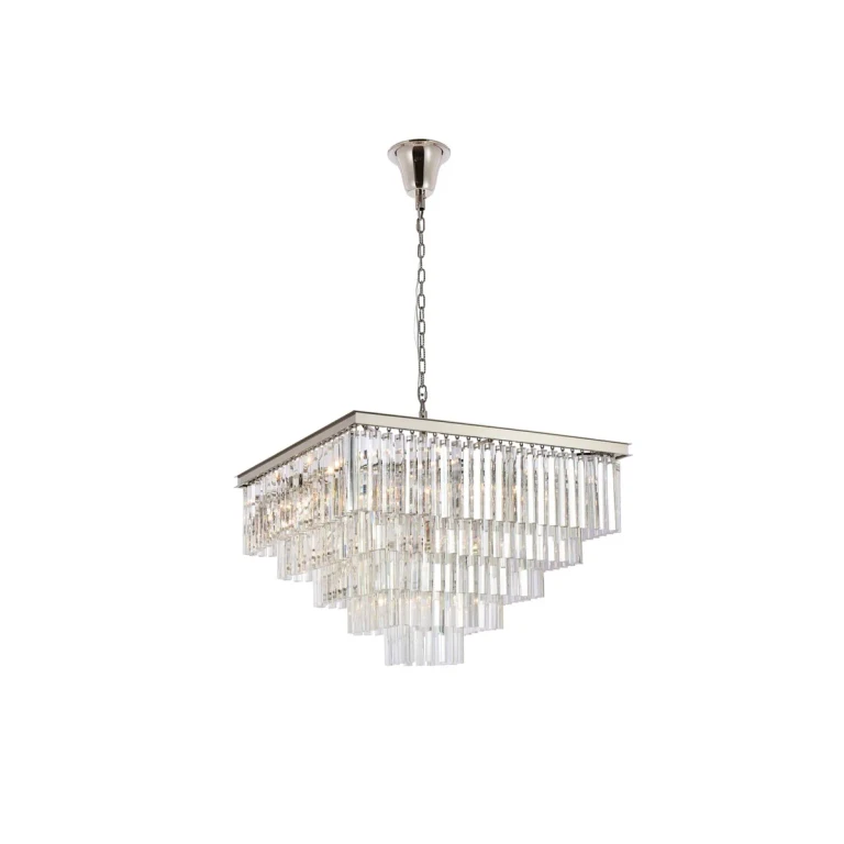 polished nickel Chandelier from the Sydney Collection