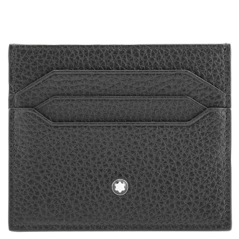 Montblanc Black Grain Leather 6cc Card Holder