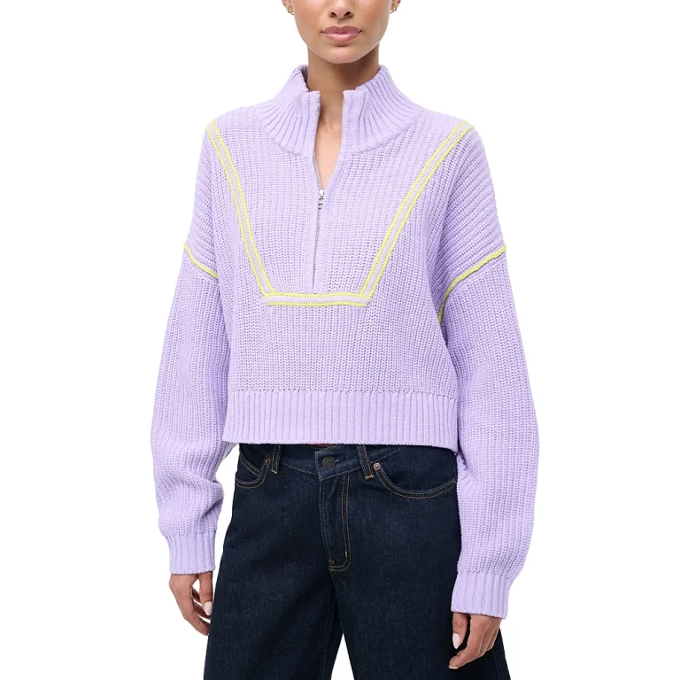 Staud Cropped Hampton Sweater