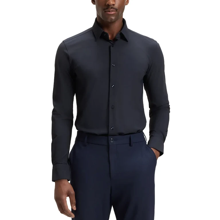 Boss Hank Slim Fit Stretch Button-Front Shirt