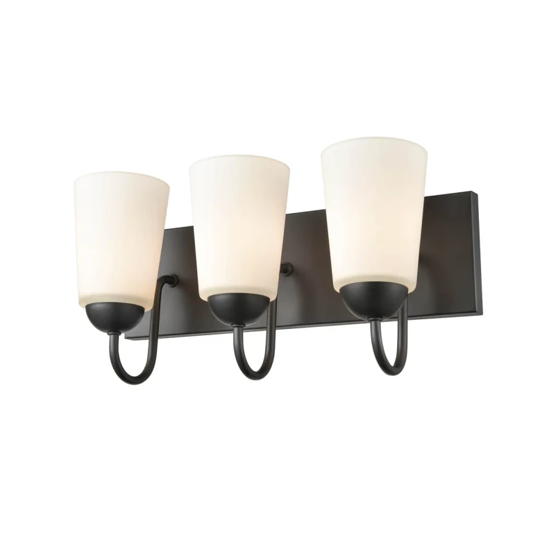 Millennium 3-Light Bathroom Vanity Light in Matte Black