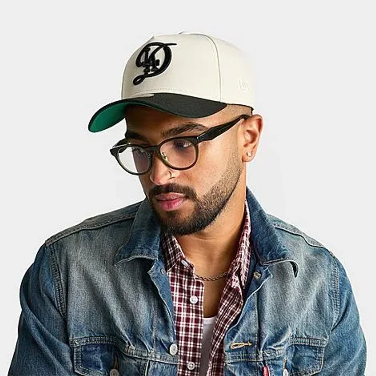 New Era Los Angeles Dodgers MLB City Connect 9FORTY A-Frame Snapback Hat in Chrome/Black