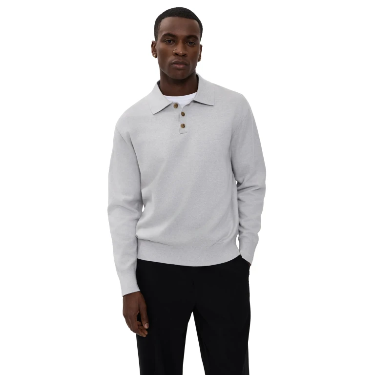 Guest in Residence Allday Polo Sweater Stone XL