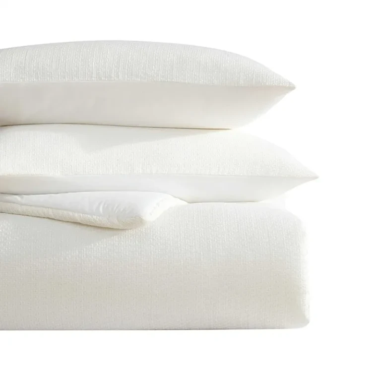 Vera Wang Threaded Basketweave Cotton 3 Piece Comforter Set, Queen