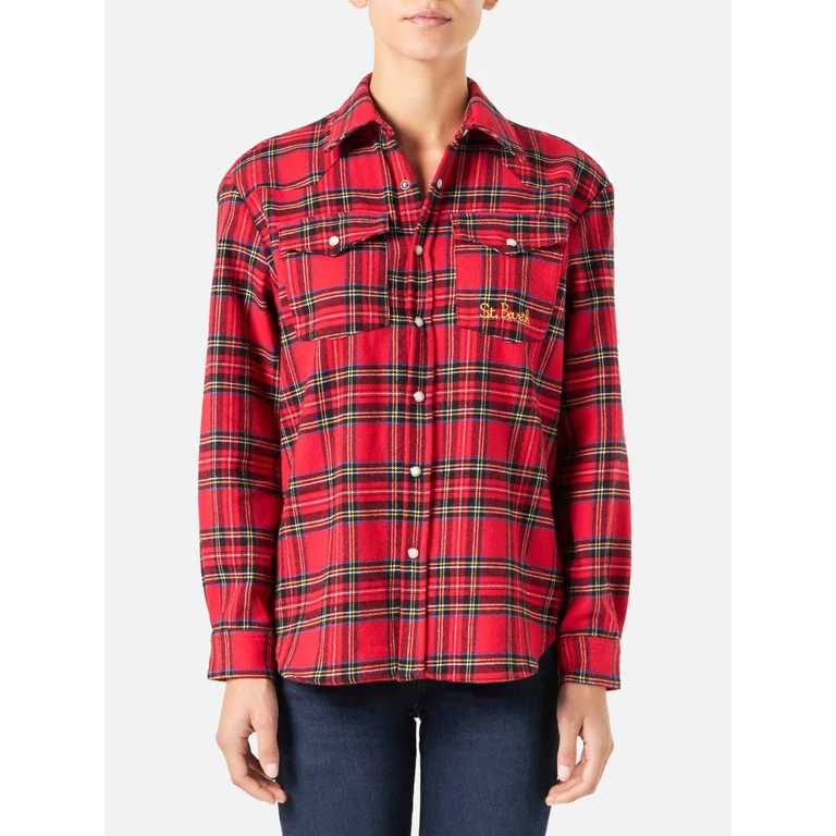 MC2 Saint Barth Woman Long Sleeves Flannel Shirt