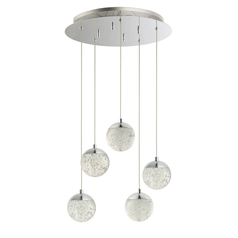 Polished Chrome LED Pendant from the Orb II Collection