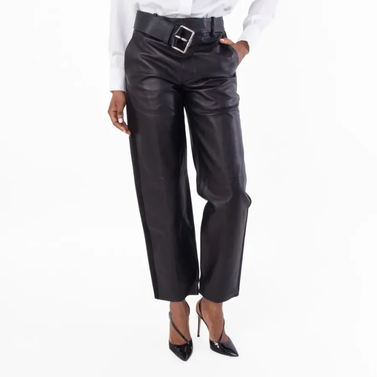 Loewe Nappa Lambskin Belted Trousers