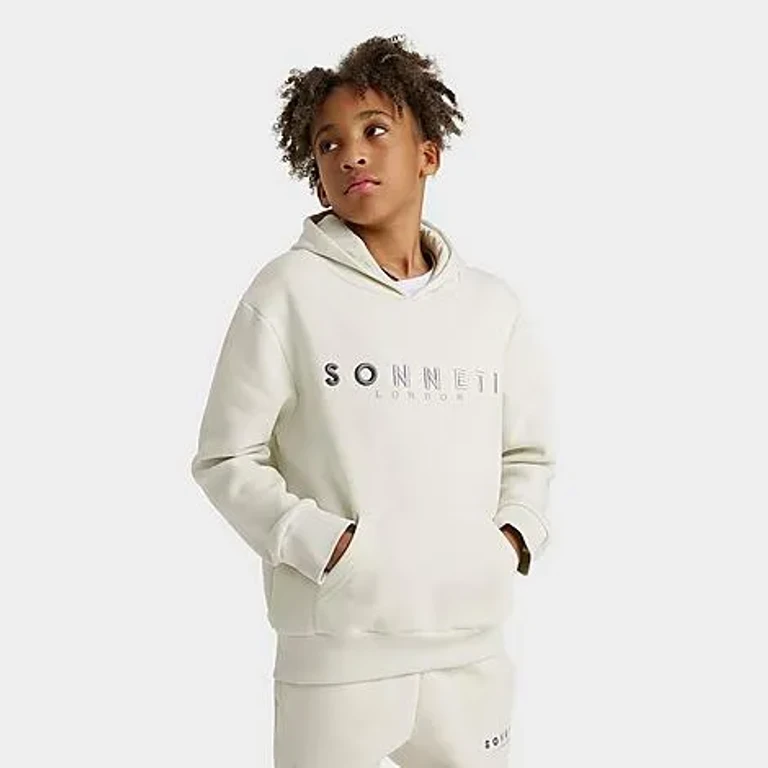 Sonneti Big Kids London Hare Pullover Hoodie in White Onyx Size: Small