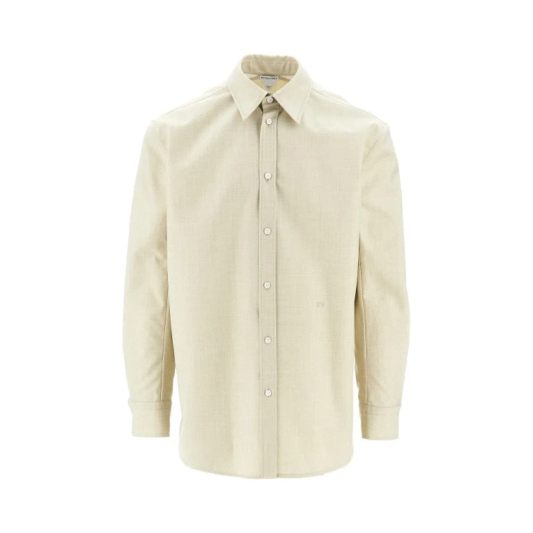 Bottega Veneta Hemd aus Wolle und Baumwoll-Twill