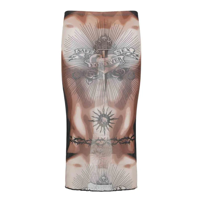 Jean Paul Gaultier Jupe Midi - Noir