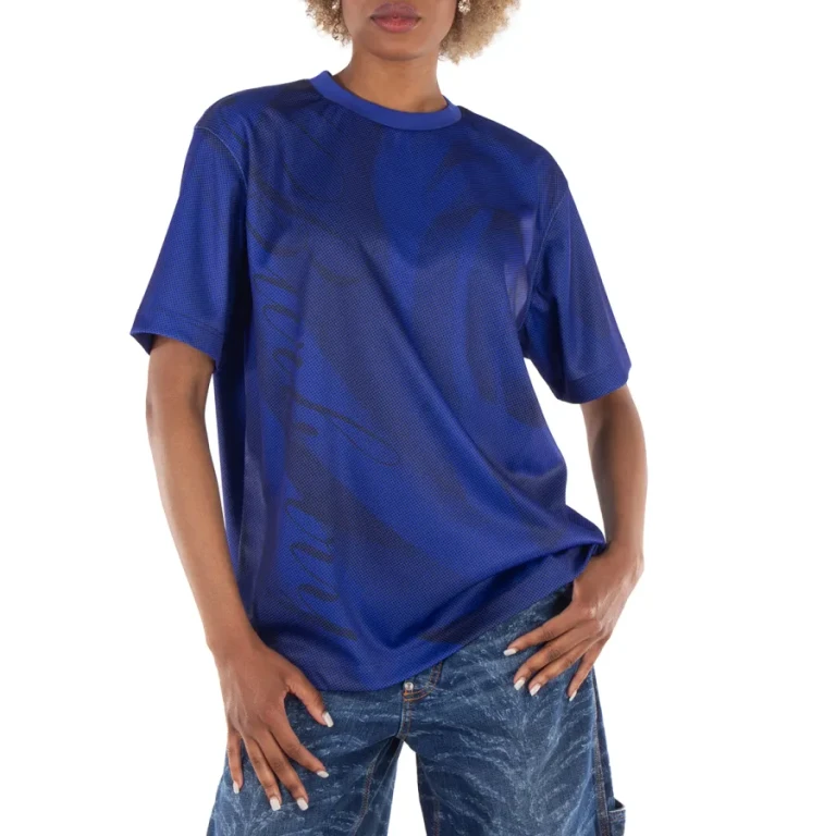 Burberry Crew Neck Rose Print T-Shirt