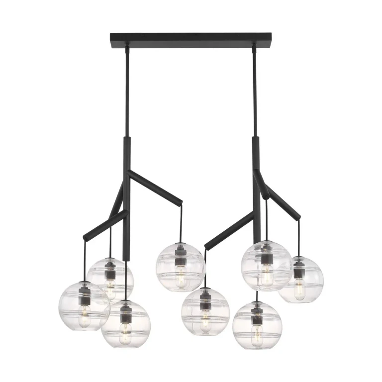 Nightshade Black Eight Light Chandelier from the Sedona Collection