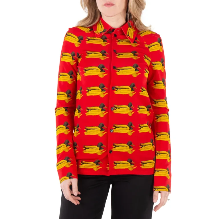 Burberry Long Sleeve Monogram-Pattern Shirt