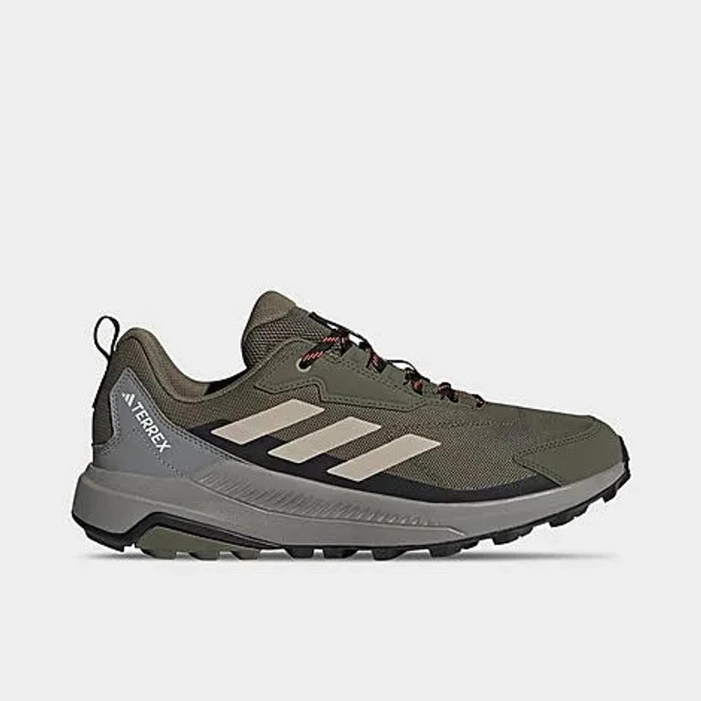 adidas Men's Terrex Anylander Hiking Shoes in Olive Strata/Wonder Beige/Black Size: 7.0