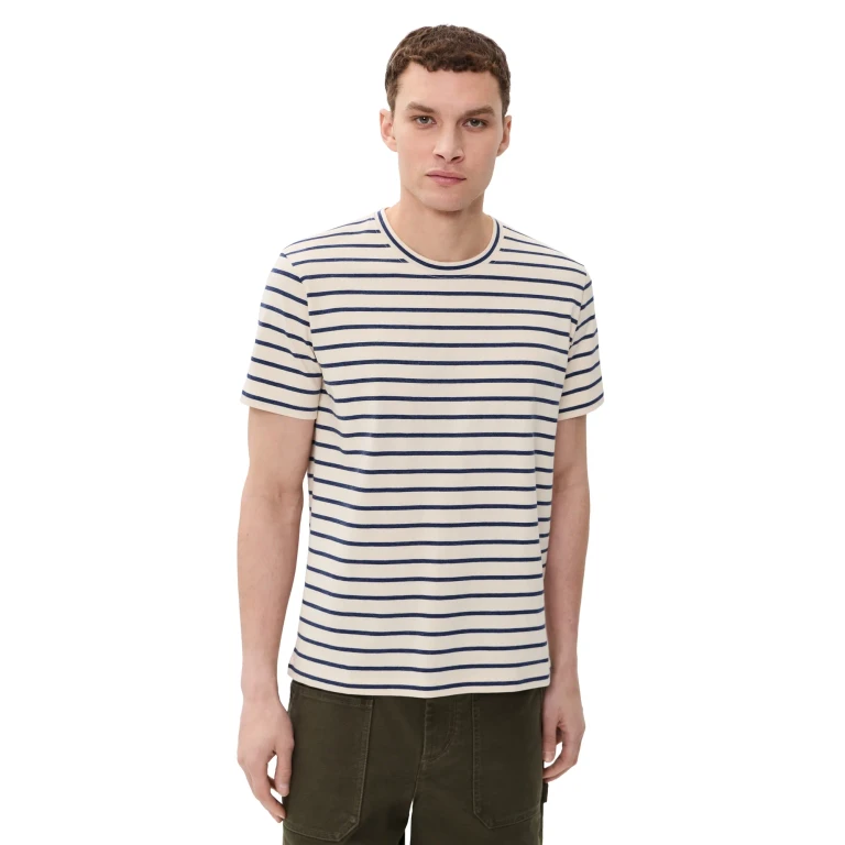 Alex Mill Standard Tee In Pablo Stripe Ivory/Navy L