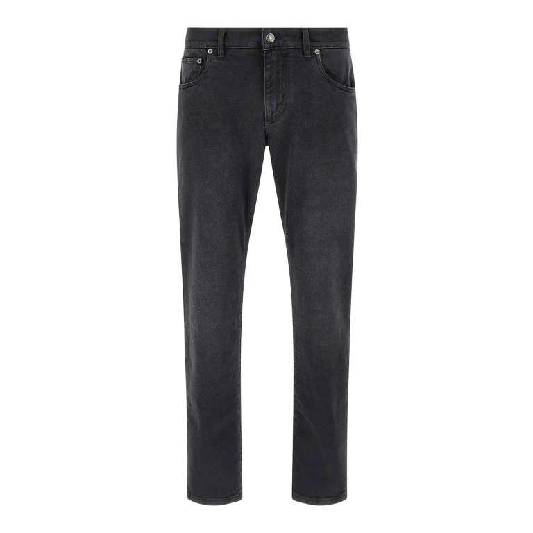Dolce & Gabbana Dark Grey Cotton Jeans