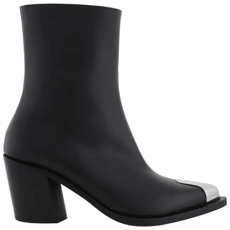 Alexander McQueen Punk Leather Ankle Boots