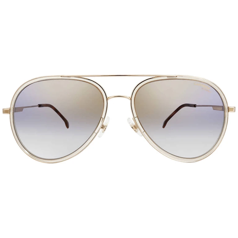 Carrera Blue Shaded Gold Mirror Pilot Unisex Sunglasses CARRERA 1044/S 0HAM/1V 57