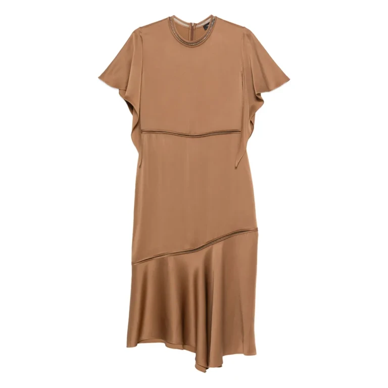 Robe midi à détails froncés Fabiana Filippi