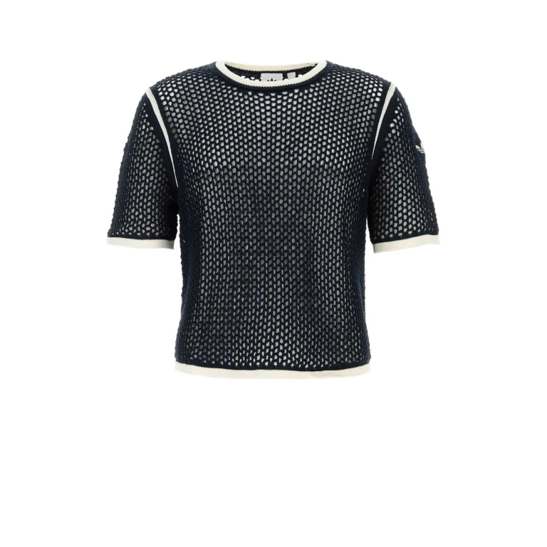 Adidas Originals by Wales Bonner Navy Blue Crochet Wales Bonner X Adidas T-shirt