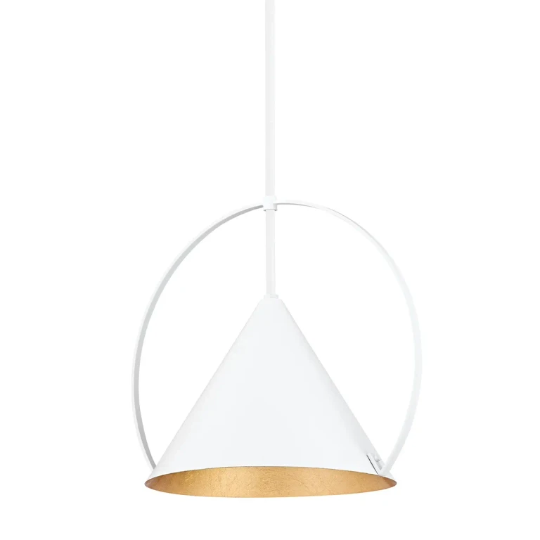 Gold Leaf Soft White Combo Pendant from the Mari Collection
