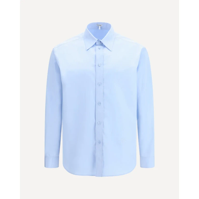 LOEWE Klassisches Baumwollhemd mit gesticktem Anagram-Logo