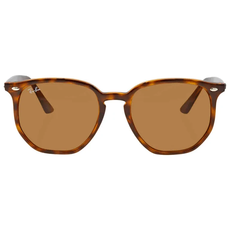 Ray Ban Brown Classic B-15 Hexagonal Unisex Sunglasses RB4306 710/73 54