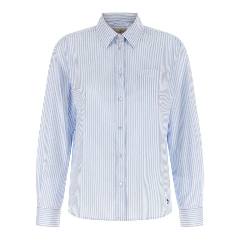 Blue Cotton Blouse - Women