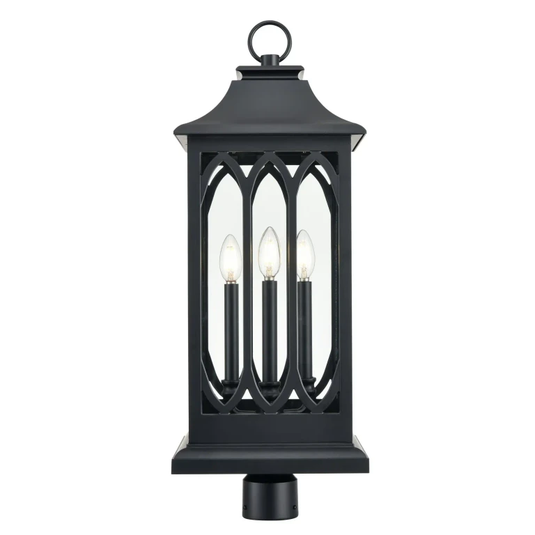 Powder Coated Black Outdoor Lantern from the Mallorey Collection