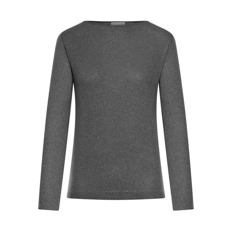 Brunello Cucinelli Pull Col Rond - Gris