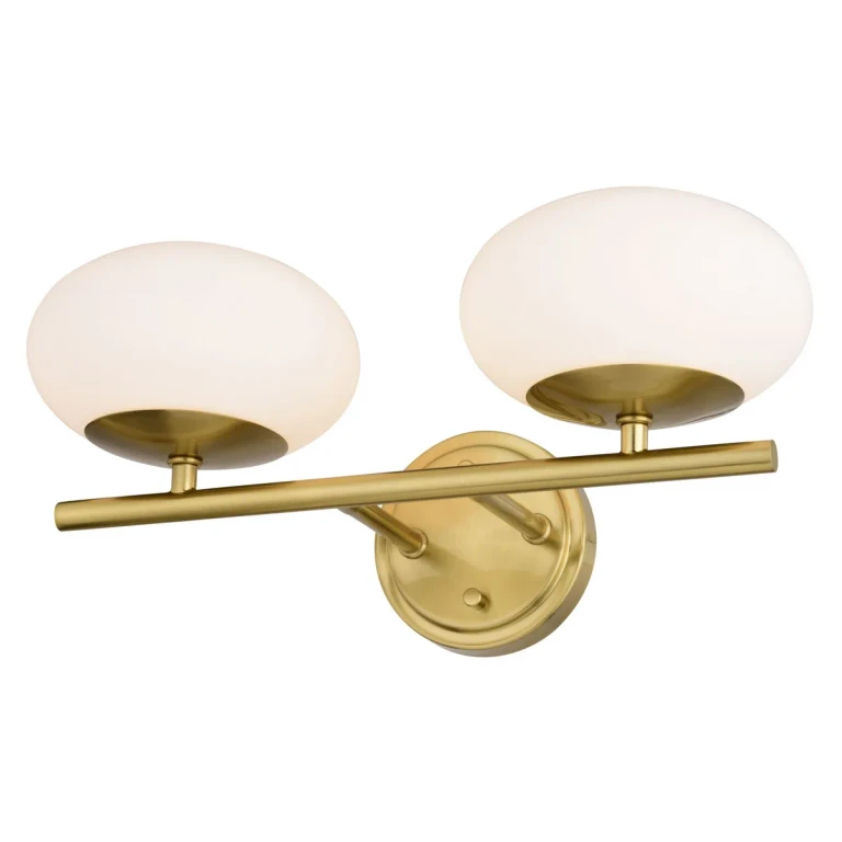 Satin Brass LED Bathroom Vanity Light from the Sloane Collection