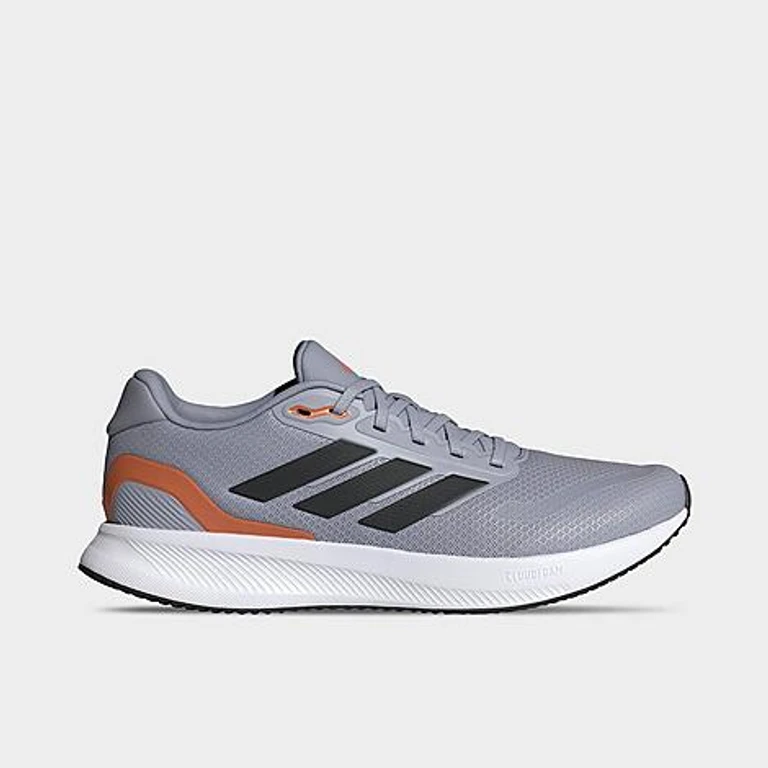 adidas Men's Runfalcon 5 Running Shoes in Halo Silver/Black/Dusky Orange Size: 7.5