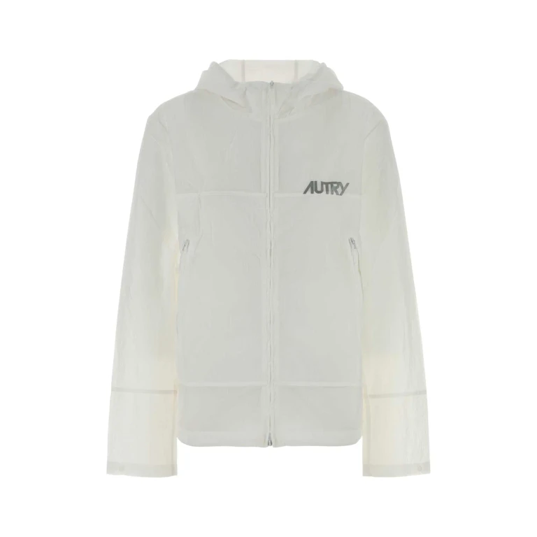 Autry White Nylon Windbreaker Nylonwhite Exterior: Giubbini - Women