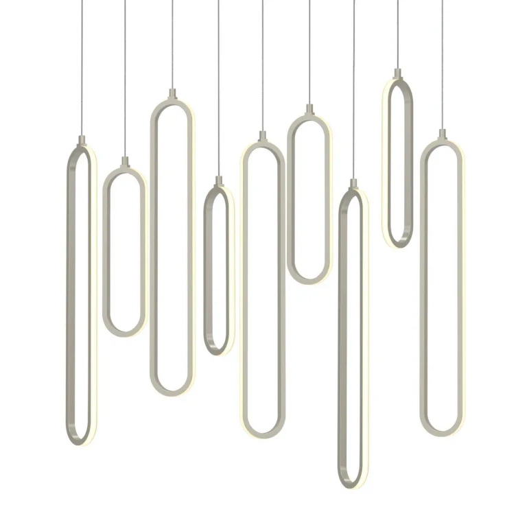 Painted Nickel LED Linear Pendant from the Sienna Collection