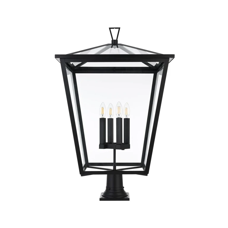 Black Outdoor Post Mount from the Oxford Collection